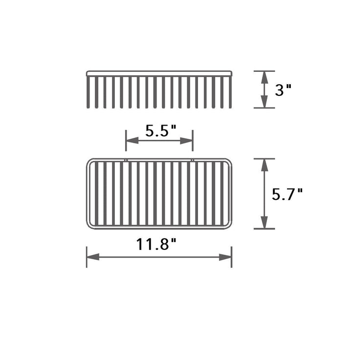 Shower Complements Shower Basket - Wall Mount - 12" Brass/Matt Black