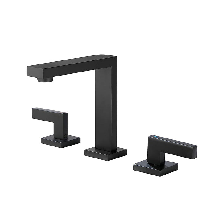 Devon Line Bathroom Faucet - Widespread - 8" Brass/Matt Black