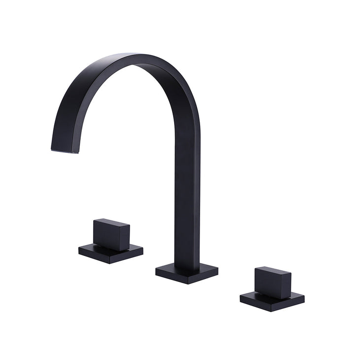 Devon Luk 2 Bathroom Faucet - Widespread - 9" Brass/Matt Black