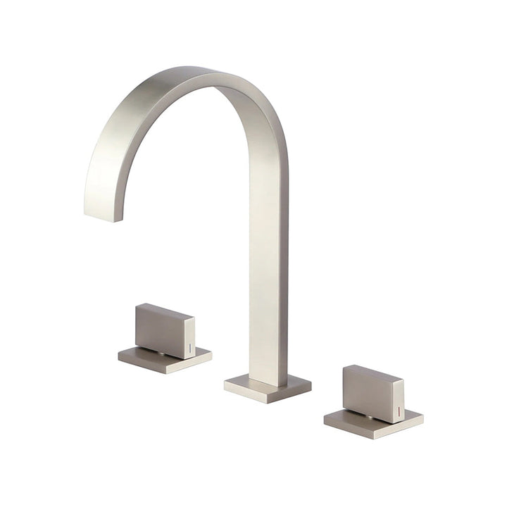 Devon Luk 2 Bathroom Faucet - Widespread - 9" Brass/Brushed Nickel