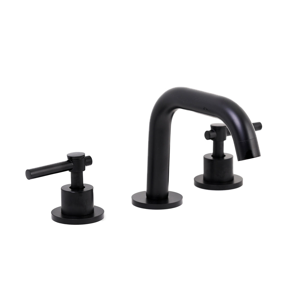 Metro Bathroom Faucet - Widespread - 5" Brass/Matt Black