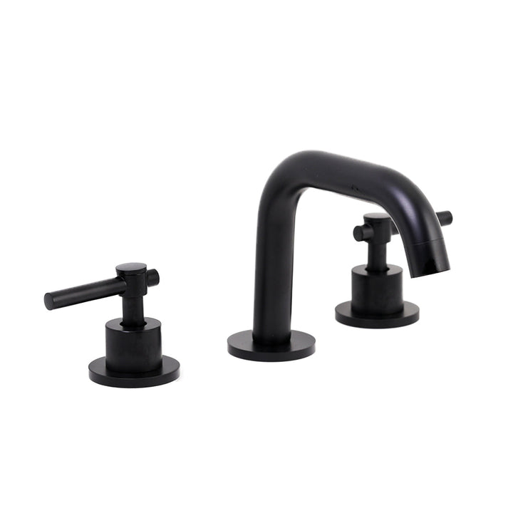 Metro Bathroom Faucet - Widespread - 5" Brass/Matt Black