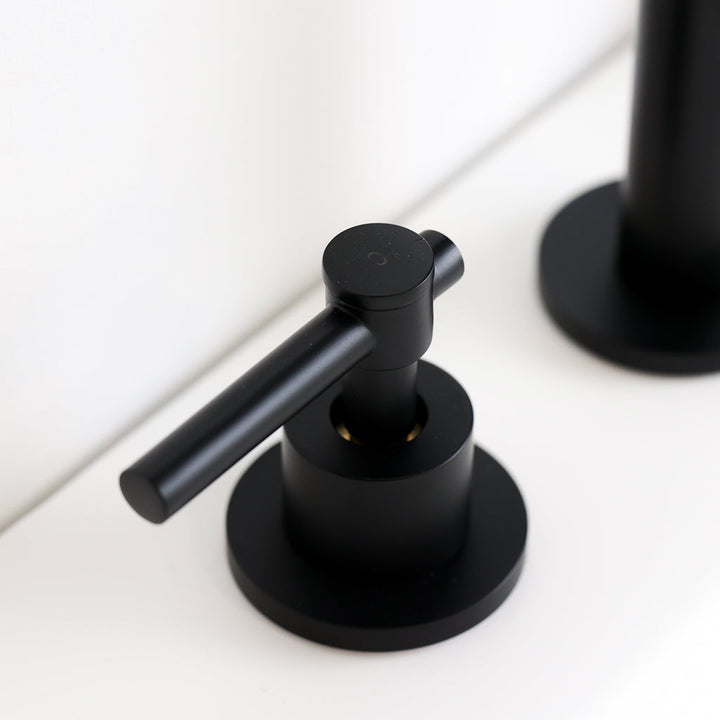 Metro Soho Bathroom Faucet - Widespread - 10" Brass/Matt Black