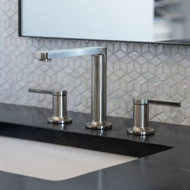 Metro Soho Bathroom Faucet - Widespread - 14" Brass/Brushed Nickel