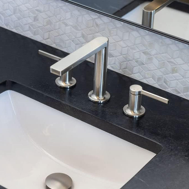Metro Soho Bathroom Faucet - Widespread - 14" Brass/Brushed Nickel