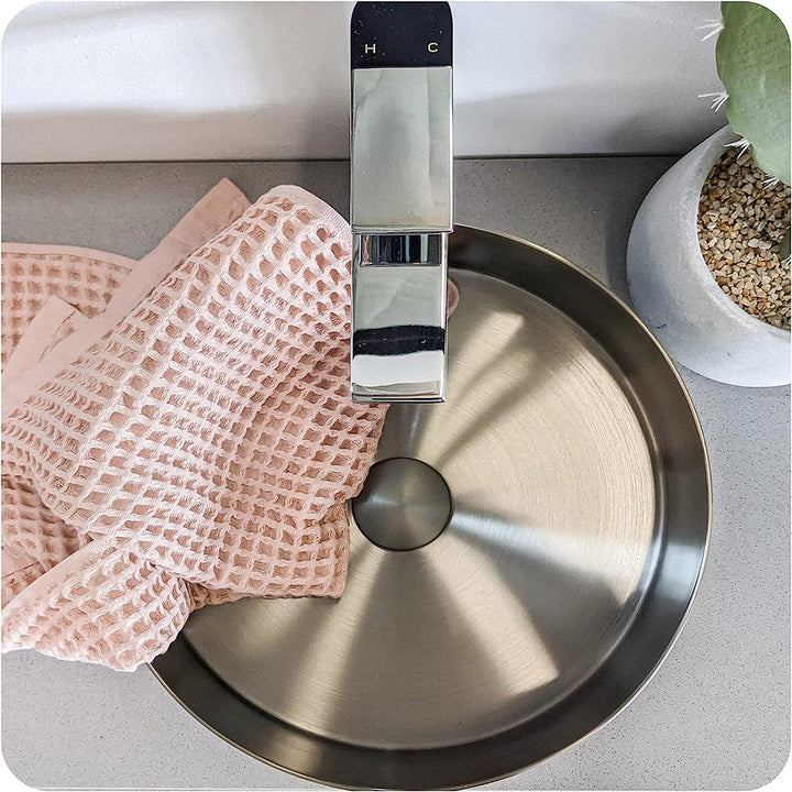 Fancy Vessel Bathroom Sink - Over Mount - 15" Stainless Steel/Gun Black