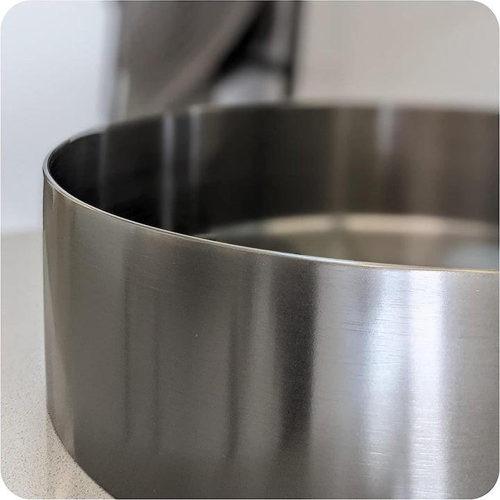 Fancy Vessel Bathroom Sink - Over Mount - 15" Stainless Steel/Gun Black