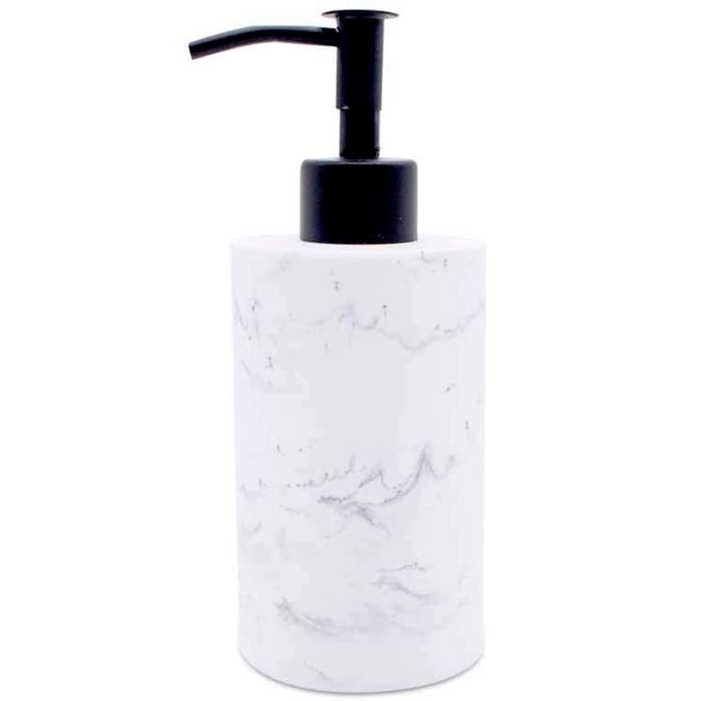 Marvel Soap Dispenser - Free Standing - 7" Resin/Stainless Steel/Matt Black/White Matt