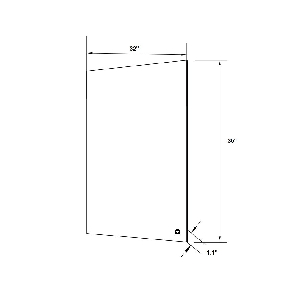 Diffusion Led Touch Vanity Mirror - Wall Mount - 32W x 36H " Glass/Glass