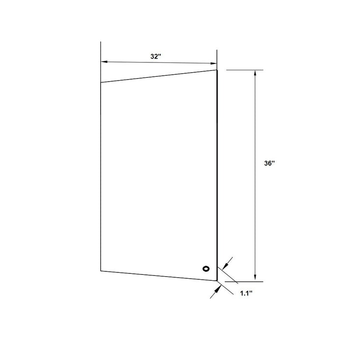 Diffusion Led Touch Vanity Mirror - Wall Mount - 32W x 36H " Glass/Glass
