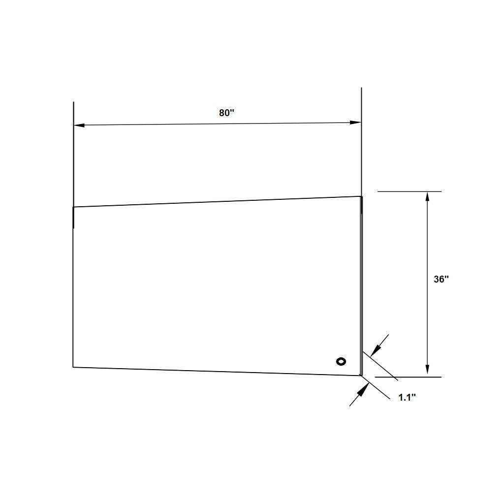 Diffusion Led Touch Vanity Mirror - Wall Mount - 80W x 36H" Glass/Glass