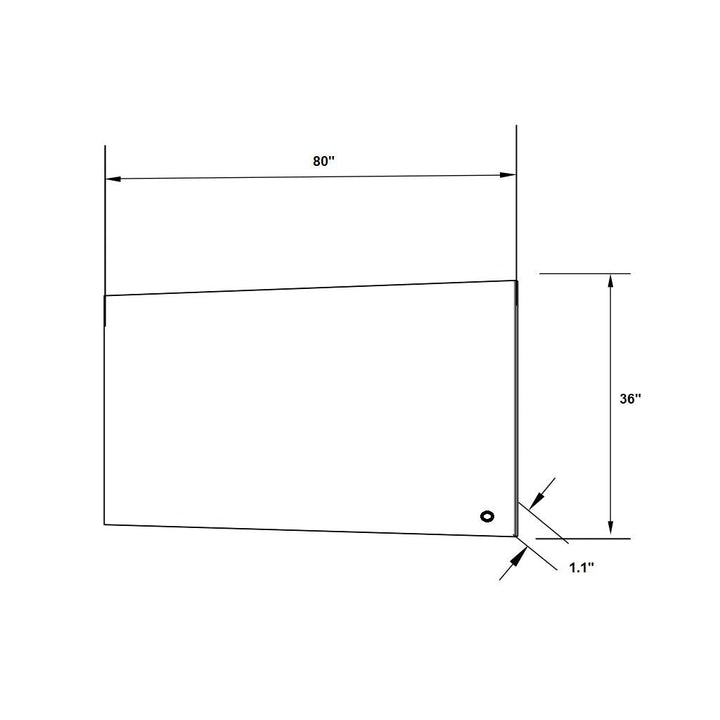 Diffusion Led Touch Vanity Mirror - Wall Mount - 80W x 36H" Glass/Glass