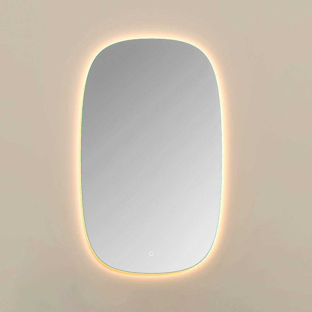 Diffusion Led Touch Vanity Mirror - Wall Mount - 24W x 40H" Glass/Glass