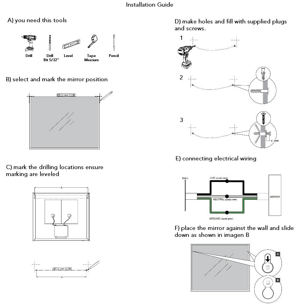 Rome Led Vanity Mirror - Wall Mount - 24W x 36H" Glass/Glass - Last Unit Special Offer