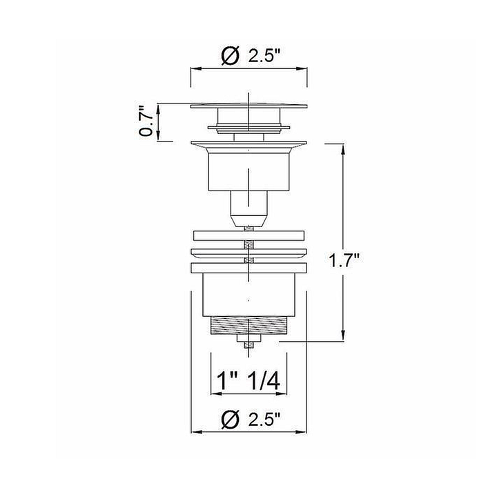 Sink Complements Universal Click-Clack Sink Drain - Drop-In - 2"
