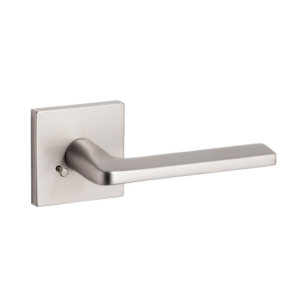 Square Concealed Privacy Door Leverset - Door Mount - 6" Brass/Brushed Nickel