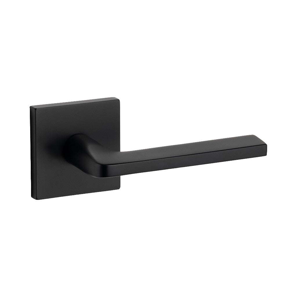 Square Concealed Dummy Door Leverset - Door Mount - 6" Brass/Matt Black