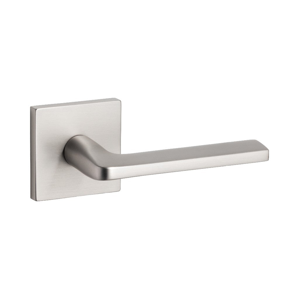 Square Concealed Dummy Door Leverset - Door Mount - 6" Brass/Brushed Nickel