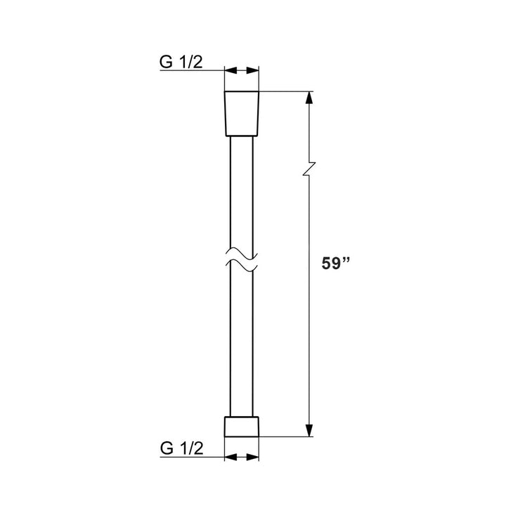Devon Hand Shower Column Set - Wall Mount - Brass/Matt Black