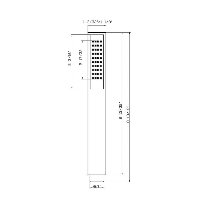 Devon Hand Shower Column Set - Wall Mount - Brass/Polished Chrome