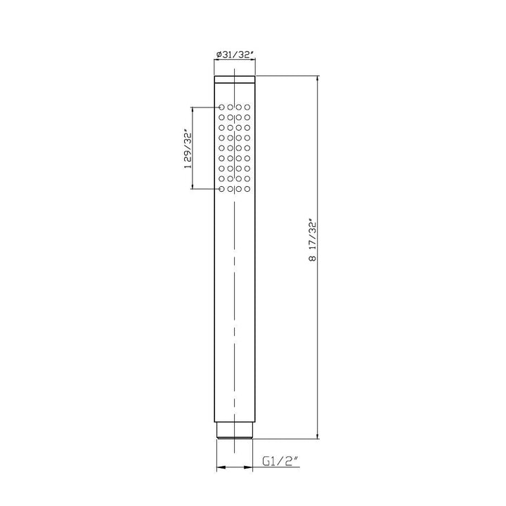 Metro Hand Shower Column Set - Wall Mount - Brass/Matt Black