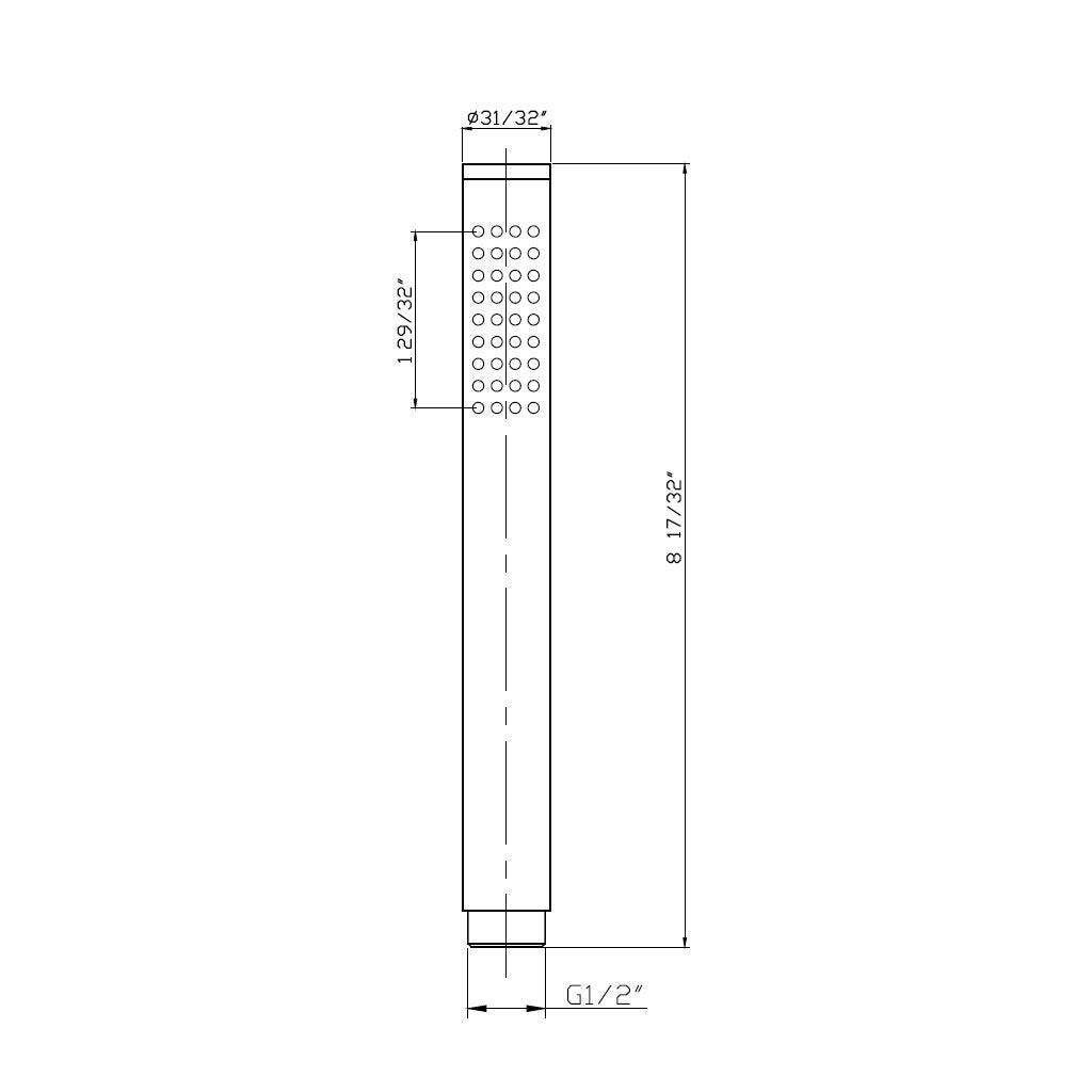 Metro Hand Shower - Wall Mount - 9" Brass/Satin Brass