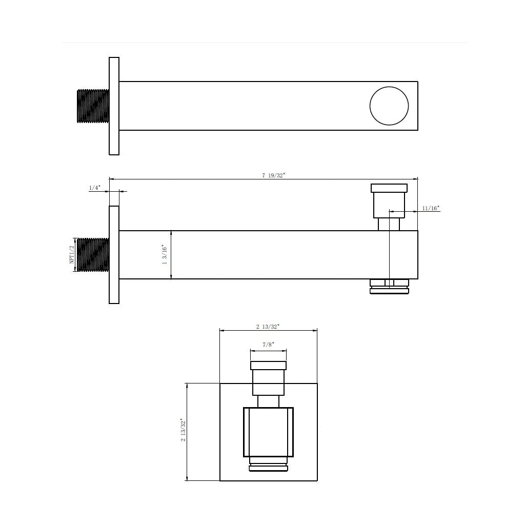Devon 1-Way Pressure Balance Trim Complete Shower Set - Wall Mount - 8" Brass/Polished Chrome