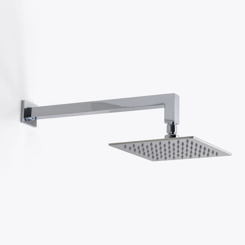 Devon 1-Way Pressure Balance Trim Complete Shower Set - Wall Mount - 8" Brass/Polished Chrome