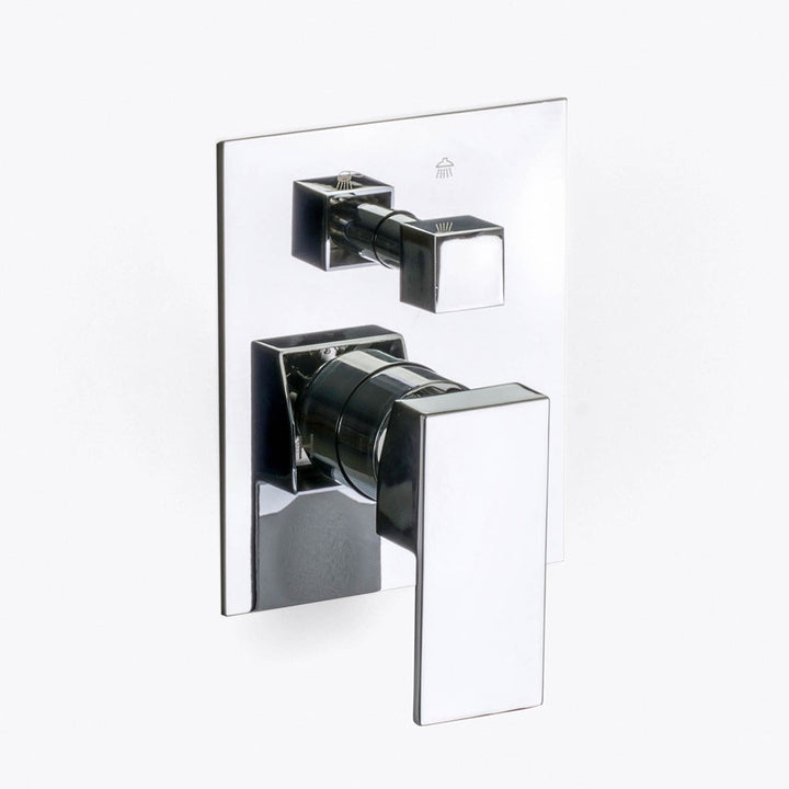 Devon 2-Way Shower Set With Hand Shower Set - Wall Mount - 8" Brass/Polished Chrome