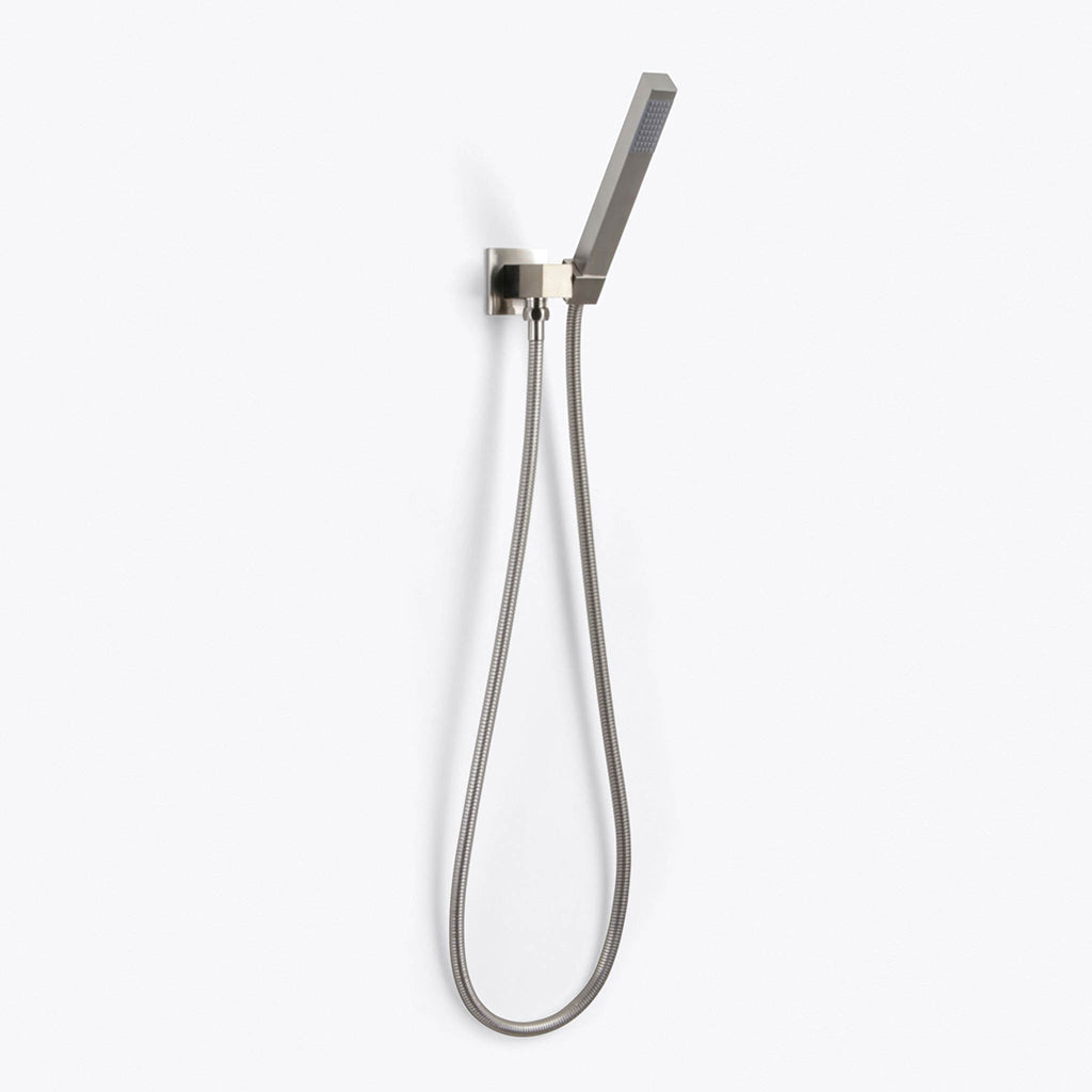 Devon 2-Way Shower Set With Hand Shower Set - Wall Mount - 8" Brass/Brushed Nickel