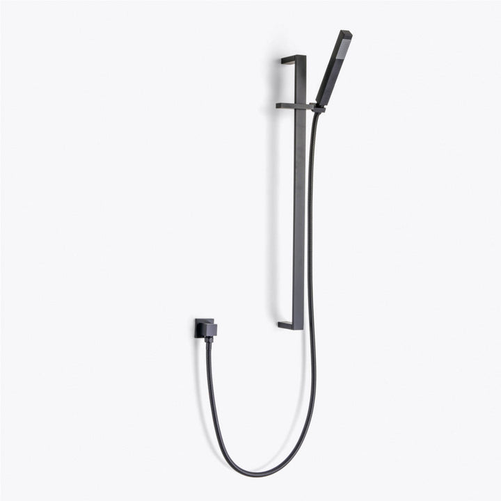 Devon 2-Way Shower Set With Hand Shower Column Set - Wall Mount - 12" Brass/Matt Black