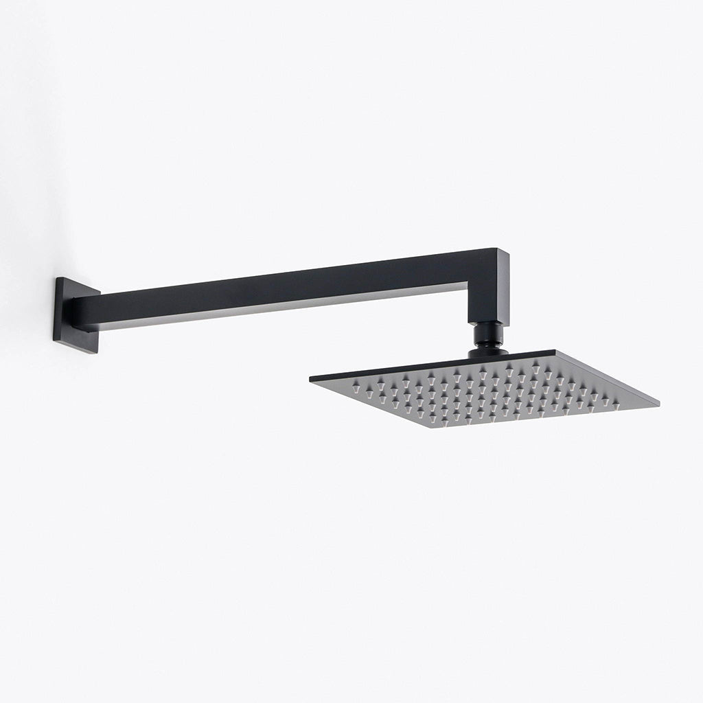 Devon 2-Way Shower Set With Tub Spout - Wall Mount - 8" Brass/Matt Black