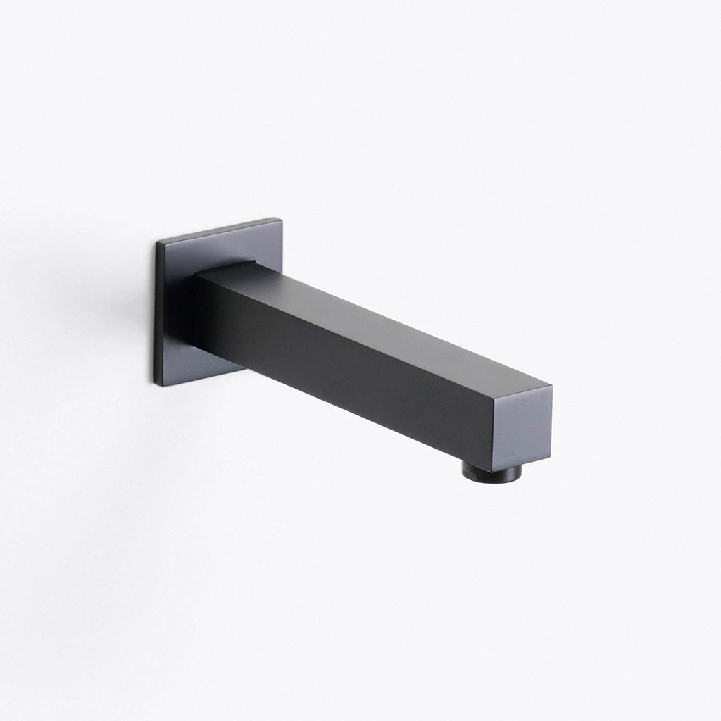 Devon 2-Way Shower Set With Tub Spout - Wall Mount - 8" Brass/Matt Black
