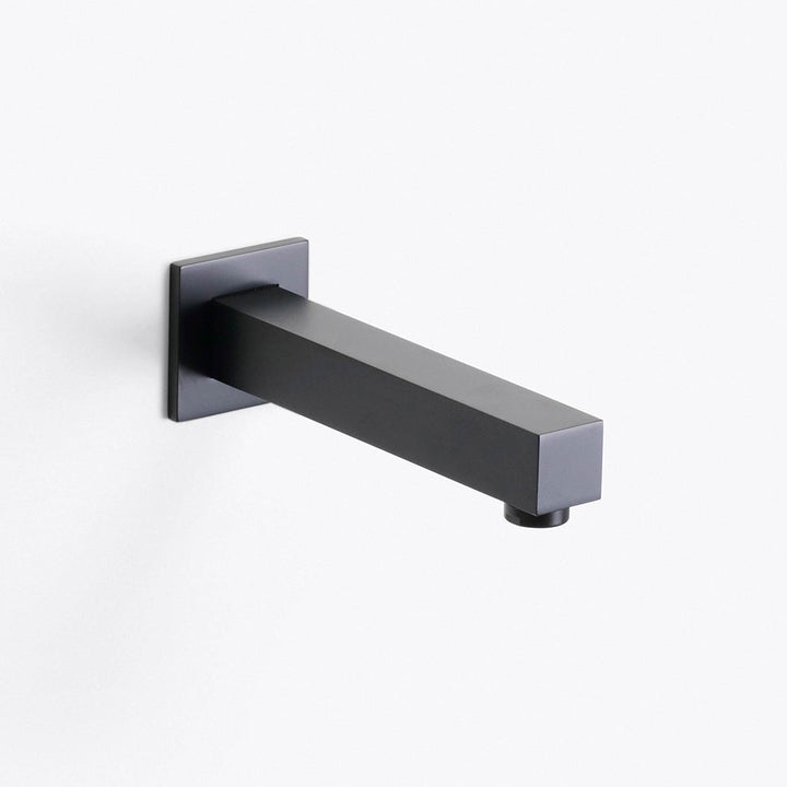 Devon 2-Way Shower Set With Tub Spout - Wall Mount - 8" Brass/Matt Black