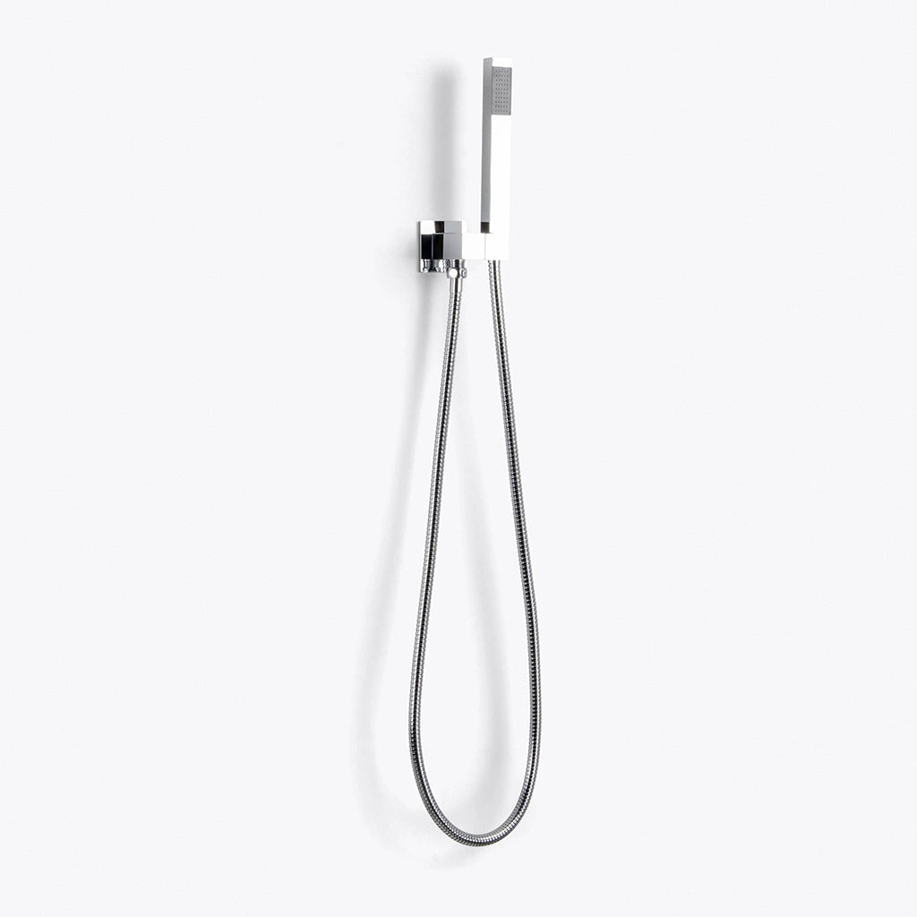 Devon 2-3 Way Shower Set With Hand Shower Set - Wall Mount - 8" Brass/Polished Chrome