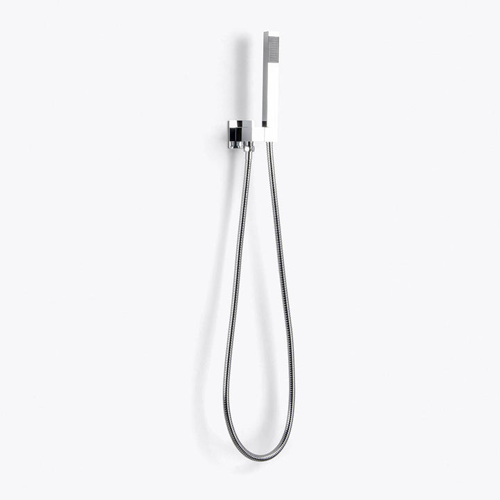 Devon 2-3 Way Shower Set With Hand Shower Set - Wall Mount - 8" Brass/Polished Chrome