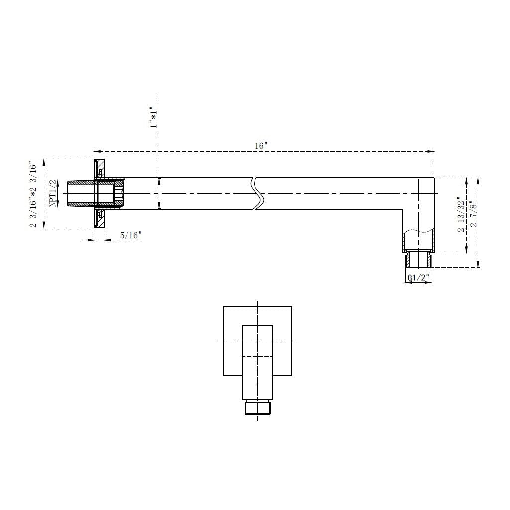 Devon 2-3 Way Shower Set With Hand Shower Set - Wall Mount - 8" Brass/Polished Chrome