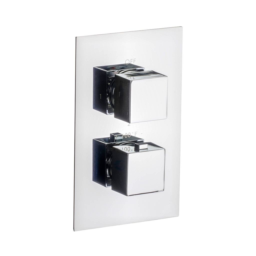 Devon 2-3 Way Shower Set With Hand Shower Set - Ceiling Mount - 12" Brass/Polished Chrome