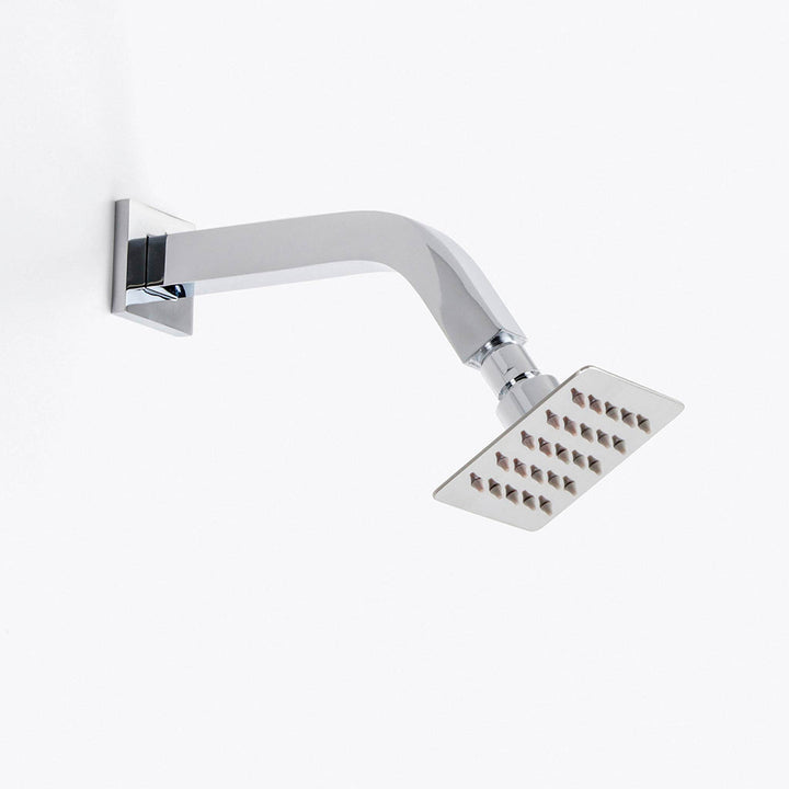 Devon 3 Way Thermostatic Complete Shower Set: 12" Ceiling &amp; 4" Wall Mount Shower Heads with Handheld - Brass/Polished Chrome