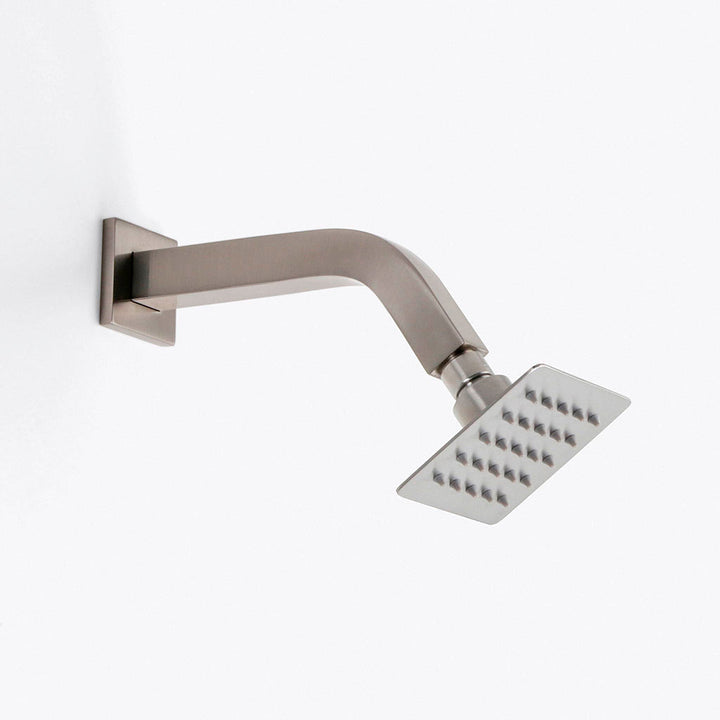 Devon 3 Way Thermostatic Complete Shower Set: 12" Ceiling &amp; 4" Wall Mount Shower Heads with Handheld - Brass/Brushed Nickel
