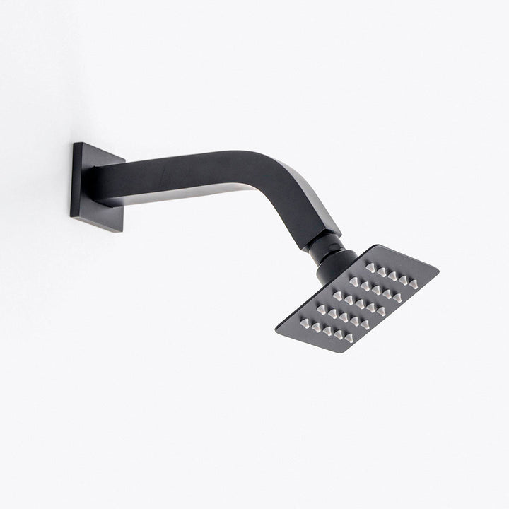 Devon 3 Way Thermostatic Complete Shower Set: 12" Ceiling &amp; 4" Wall Mount Shower Heads with Handheld - Brass/Matt Black