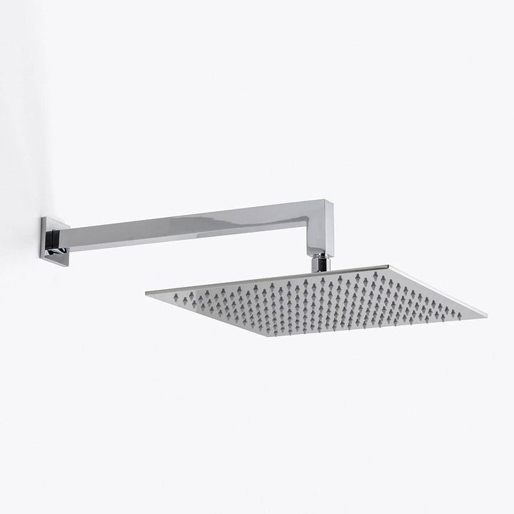 Devon 3 Way Thermostatic Complete Shower Set - Wall Mount - 12" Brass/Polished Chrome