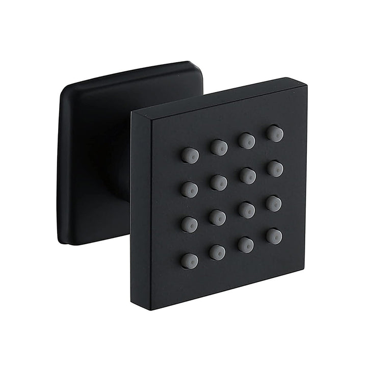 Devon 3 Way Thermostatic Complete Shower Set - Wall Mount - 12" Brass/Matt Black