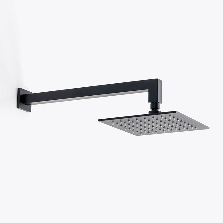Devon 2 Way Pressure Balance Complete Shower Set - Wall Mount - 8" Brass/Matt Black