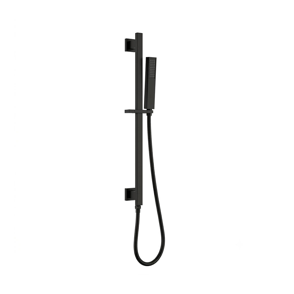 Devon 2 Way Pressure Balance Complete Shower Set - Wall Mount - 12" Brass/Matt Black