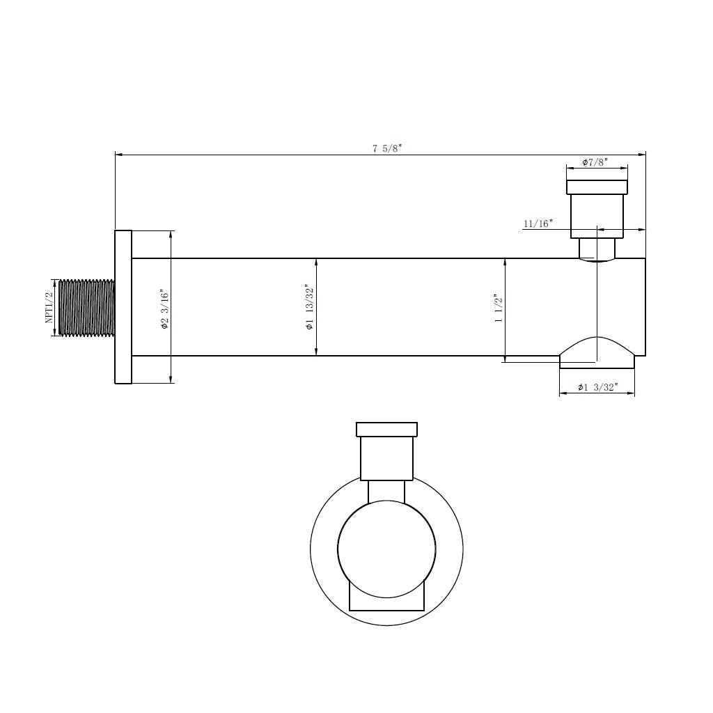 Metro 1-Way Pressure Balance Trim Complete Shower Set - Wall Mount - 8" Brass/Polished Chrome
