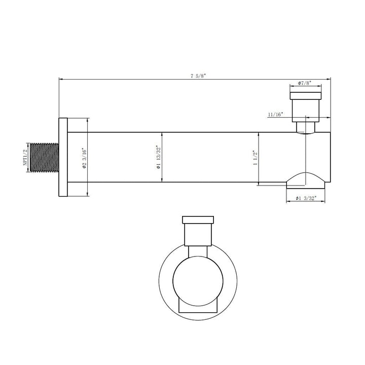 Metro 1-Way Pressure Balance Trim Complete Shower Set - Wall Mount - 8" Brass/Polished Chrome