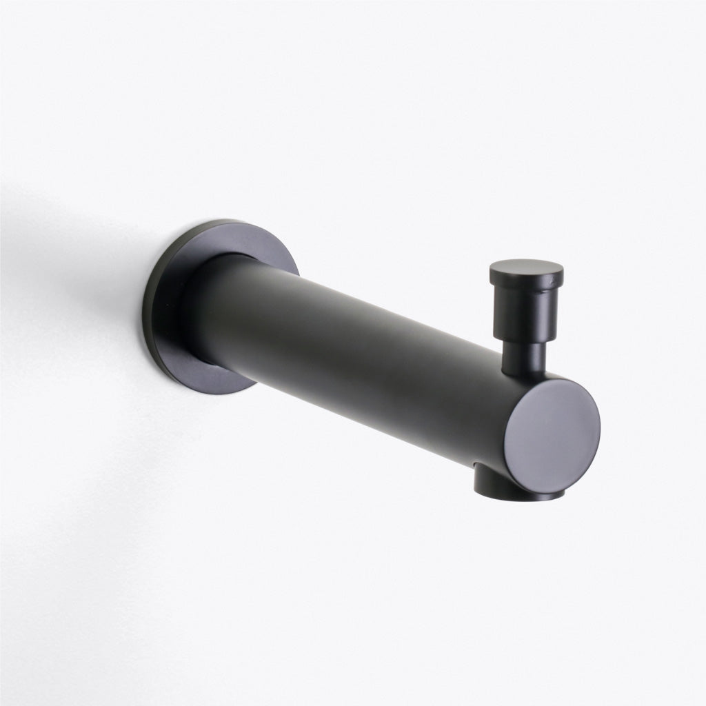 Metro 1-Way Pressure Balance Trim Complete Shower Set - Wall Mount - 8" Brass/Matt Black