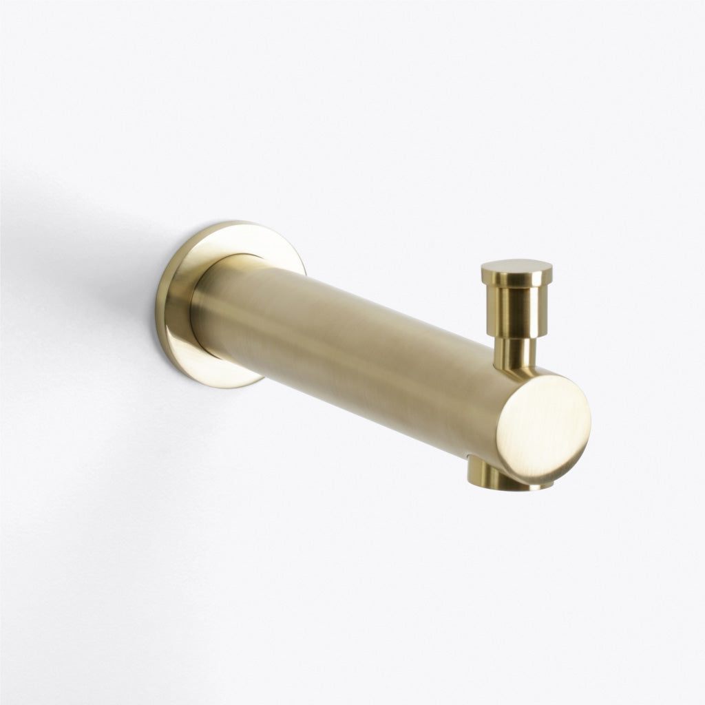 Metro 1-Way Pressure Balance Trim Complete Shower Set - Wall Mount - 8" Brass/Satin Brass