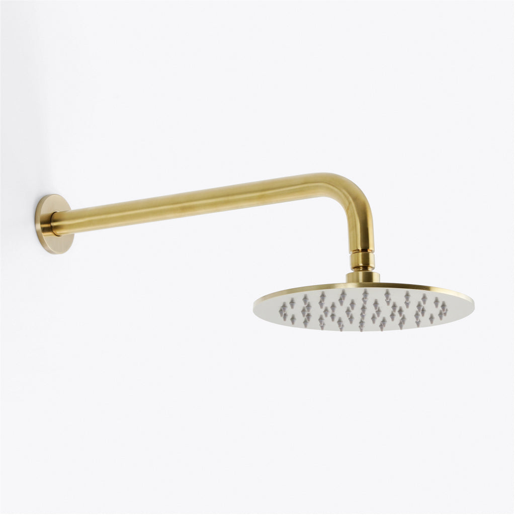 Metro 3-Way Thermostatic Trim Complete Shower Set - Wall Mount - 8" Brass/Satin Brass